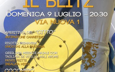 Cena della Trentesima Vittoria. Domenica 9 luglio. Ecco il manifesto del Blitz biancazzurro
