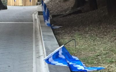 Notte di vandalismo. Rubate bandiere e danneggiati pali in Via dei Canneti