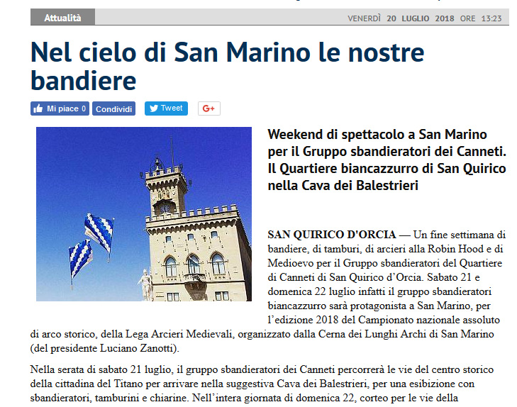 San Marino 2018 – La rassegna stampa