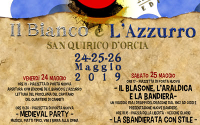 Il Bianco e l’Azzurro 2019, dal 24 al 26 maggio. Il Manifesto della 18esima edizione ed il programma completo