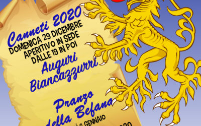 Brindisi biancazzurro di fine anno e tradizionale pranzo della Befana, lunedì 6 gennaio