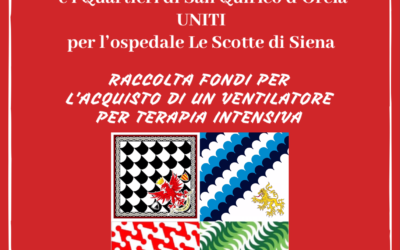 Uniti contro il Coronavirus. Raccolta fondi dei Quartieri della Festa del Barbarossa per l’ospedale Le Scotte di Siena
