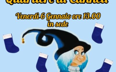 Tradizionale pranzo Befana. Venerdì 6 gennaio in sede: prenotazioni aperte