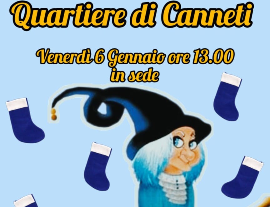 Tradizionale pranzo Befana. Venerdì 6 gennaio in sede: prenotazioni aperte