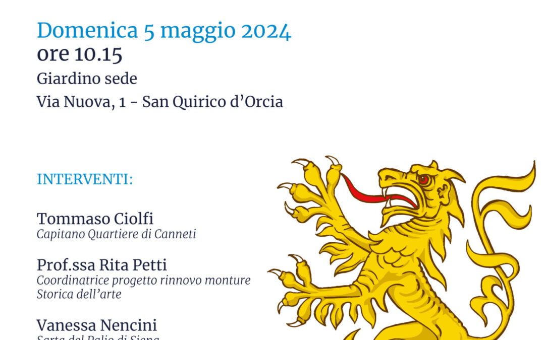 Rinnovo monture Canneti 2024. Cerimonia di presentazione domenica 5 maggio: Coi Panni del Cuore