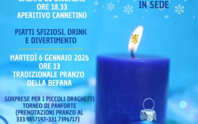 E’ doppia festa nei Canneti. Aperitivo natalizio (20 dicembre) e Pranzo della Befana (6 gennaio)