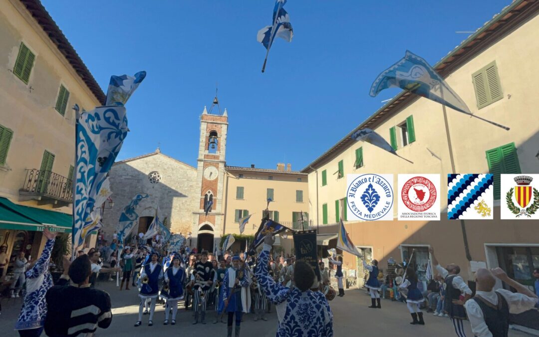 Il Bianco e l’Azzurro premiato anche nel 2026 dalla Regione Toscana. La festa medievale del Quartiere di Canneti fra i beneficiari del bando rievocazioni storiche